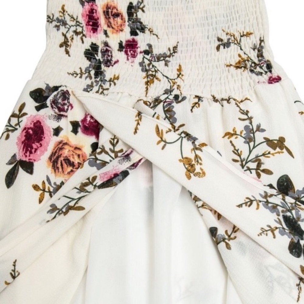 Off Shoulder Floral Split Chiffon Maxi dress - Picture 3 of 6